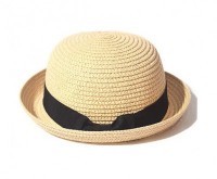 SKB004 custom-made curling straw hat style custom sunscreen straw hat style beach hat making beach hat straw hat style straw hat manufacturer 45 degree